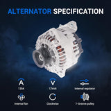 Alternator for 2008-2010 Infiniti, 2007-2021 Nissan