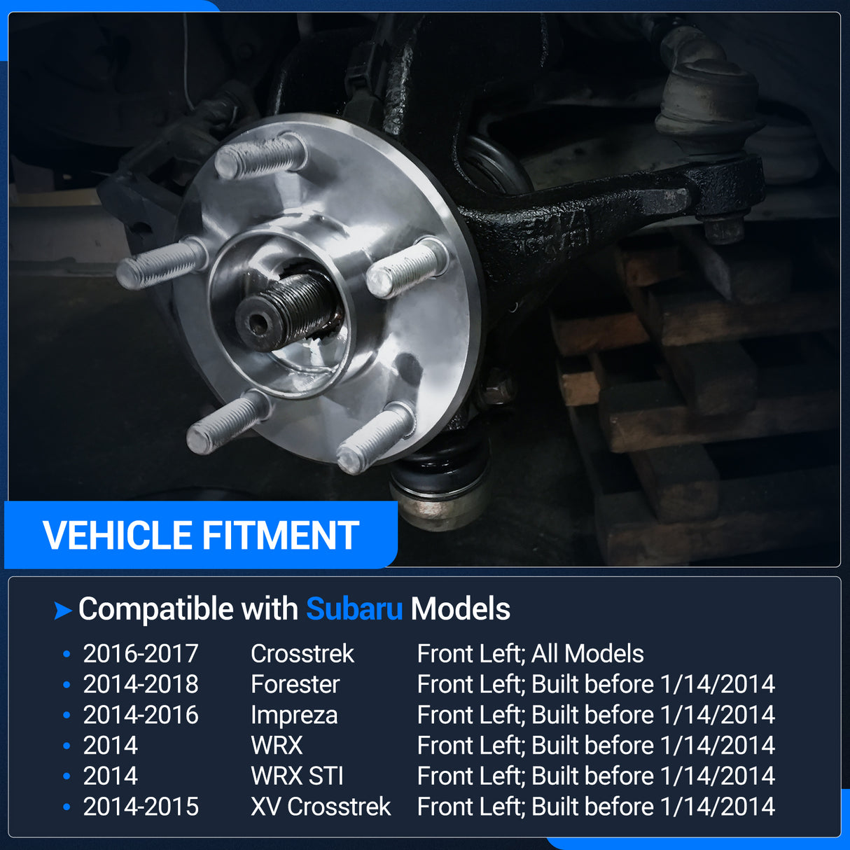 Front Left Steering Knuckle Assembly for 2014-2018 Subaru