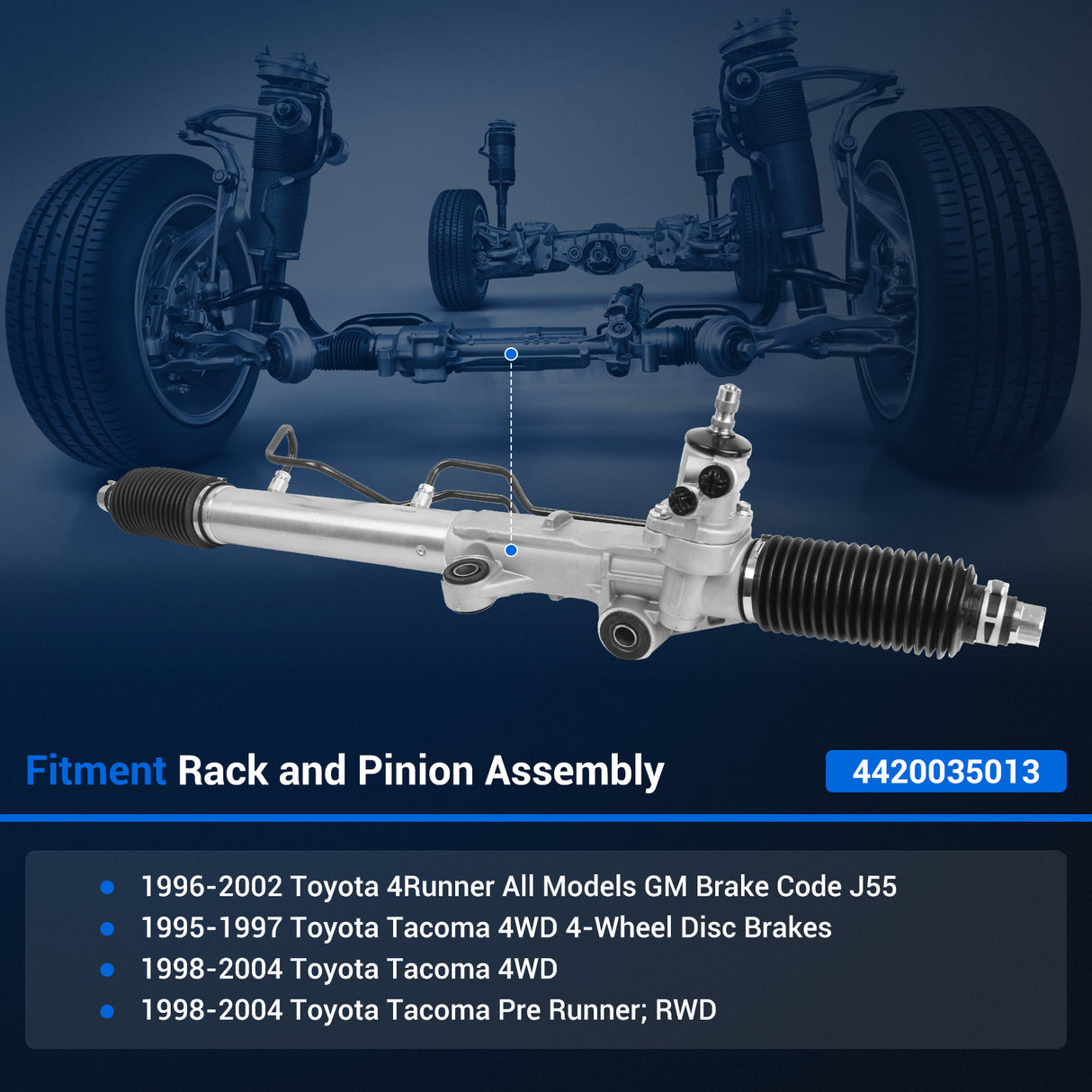 Power Steering Rack and Pinion Assembly for 1995-2004 Toyota Tacoma/ 1996-2002 4Runner