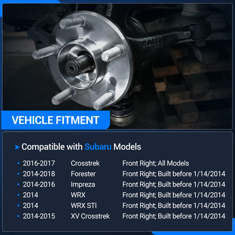 Front Right Steering Knuckle Assembly for 2014-2018 Subaru