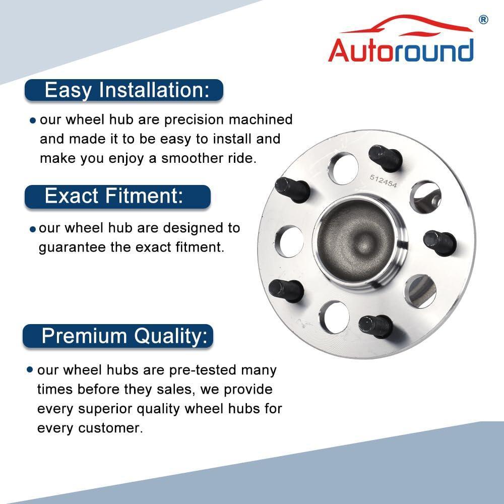 Autoround 512454 Rear Left Wheel Bearing Hub Assembly For Toyota Camry ...