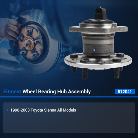 2pcs-rear-wheel-hub-bearing-assembly-for-1998-2003-toyota-sienna-v6-3-0l