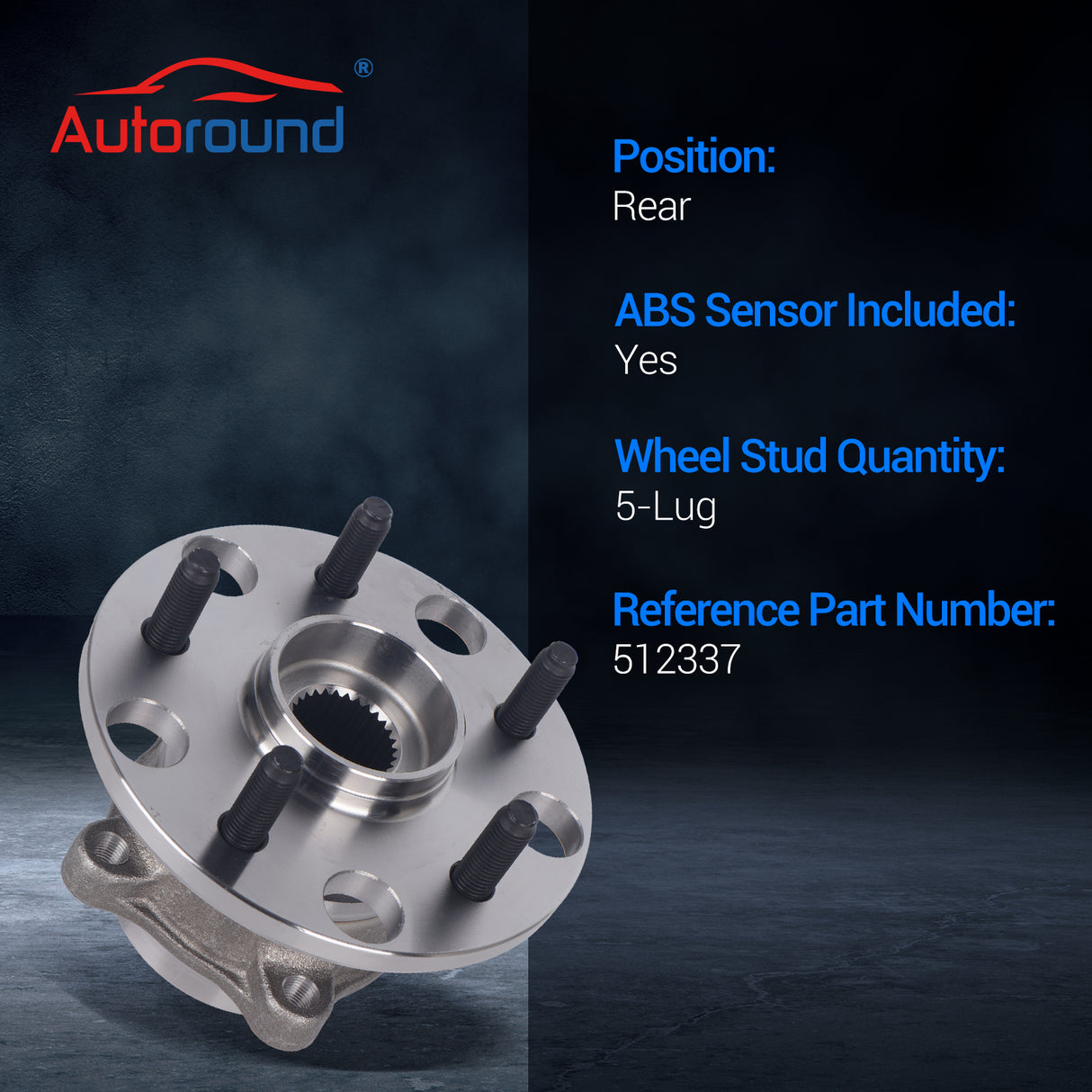 2Pcs 512337 Rear Wheel Bearing & Hub Assembly for 2006-2022 Lexus IS250 IS350 GS350 GS450h GS F