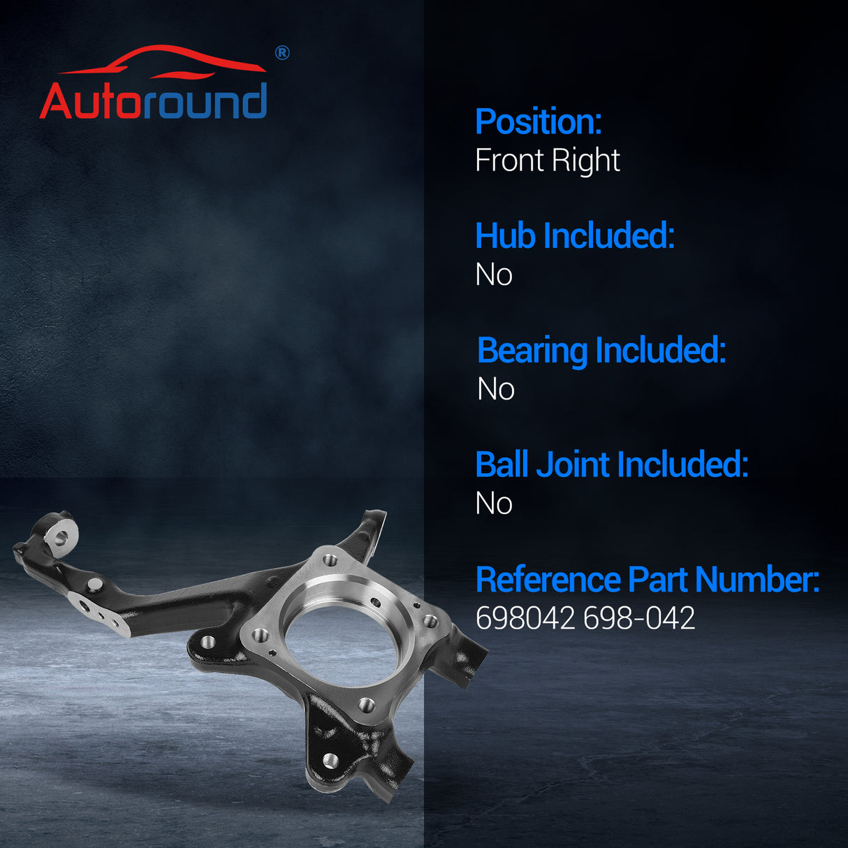 Front Right Steering Knuckle Assembly for 10-15 Lexus GX460, 03-15 Toyota 4Runner, 07-14 FJ Cruiser