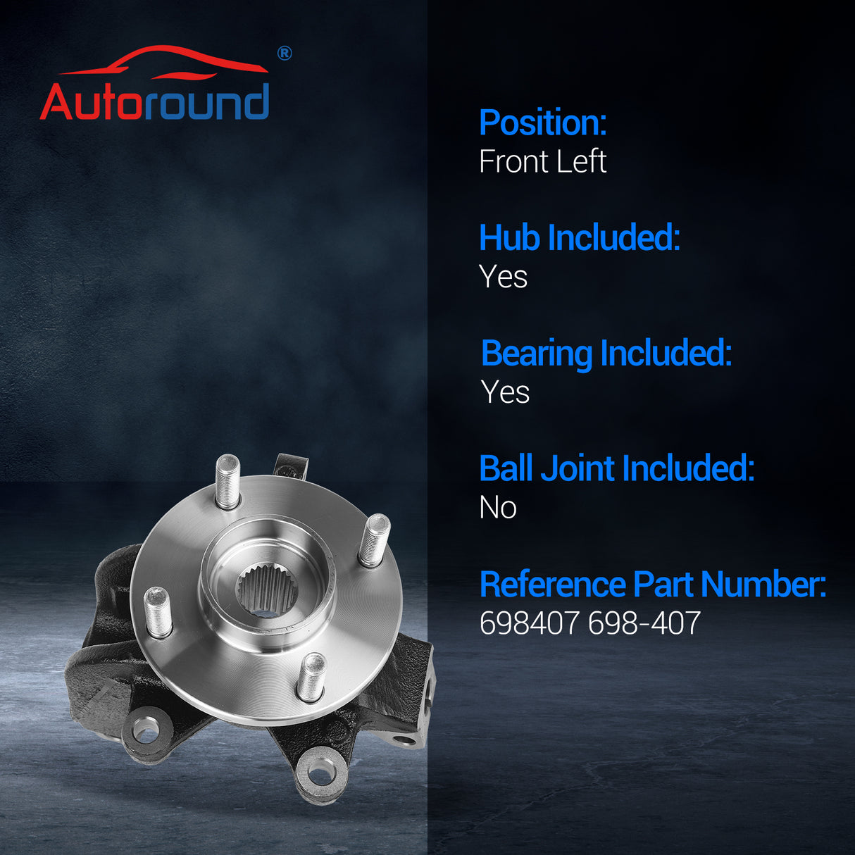 Front Left Steering Knuckle Assembly for 2006-2011 Ford Focus