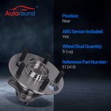 512418 Rear Wheel Bearing & Hub Assembly for 2008-2015 Scion xB (5-Lug w/ABS)