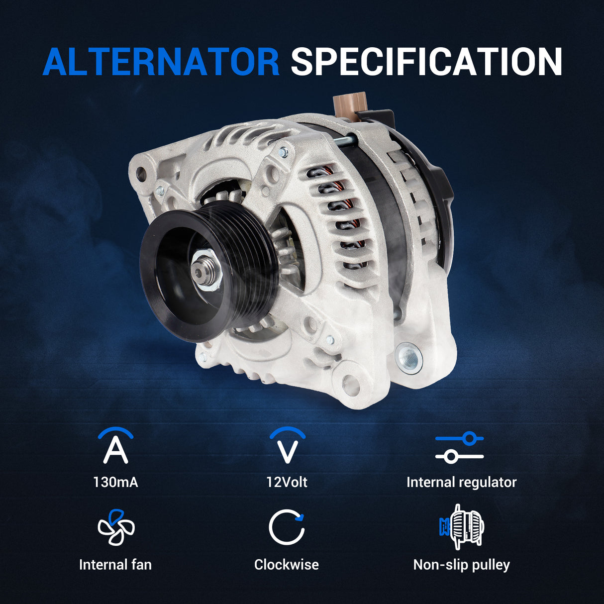 Alternator for 2009-2014 Acura TSX, 2008-2012 Honda Accord