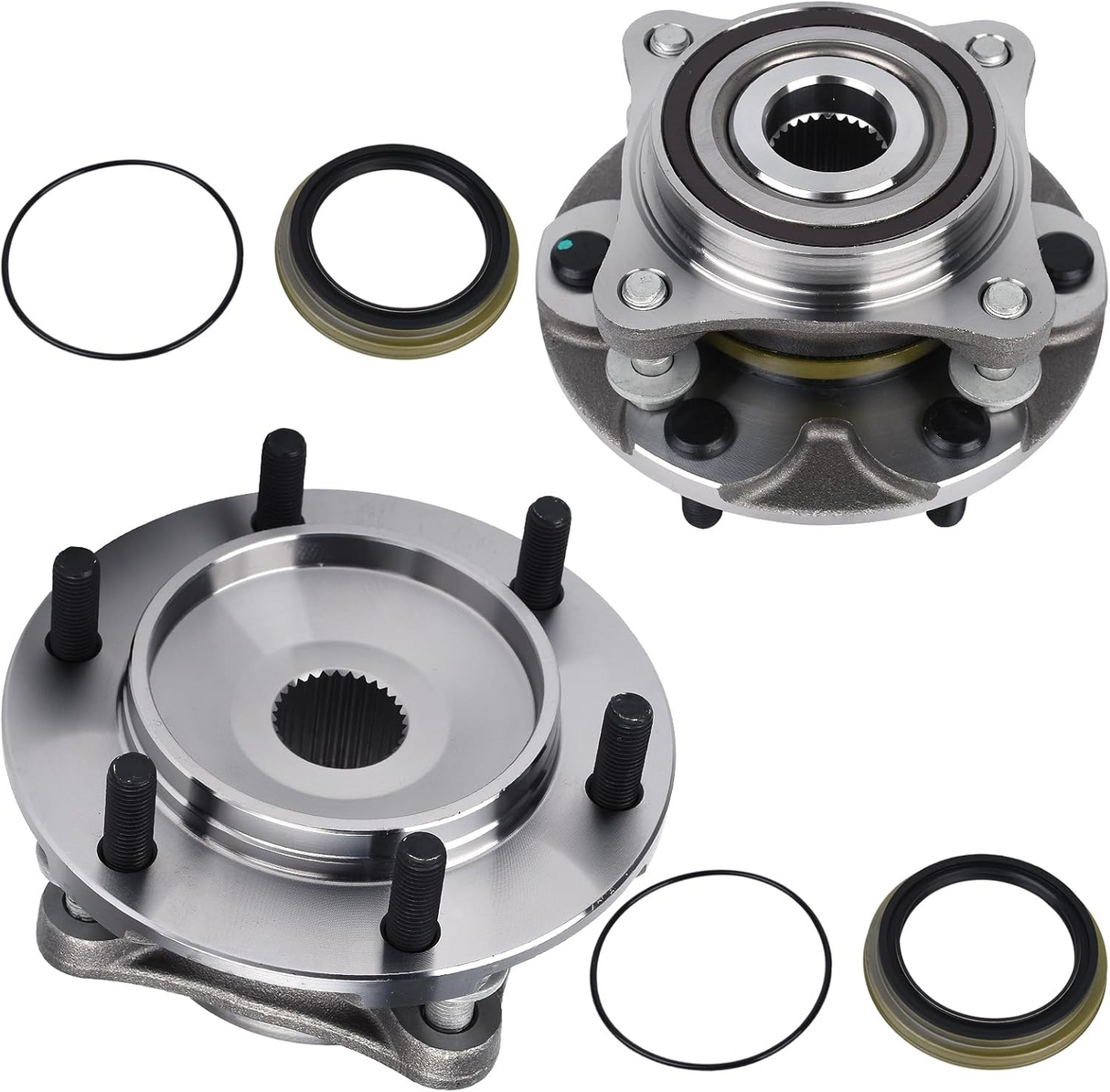 2Pcs 4WD Front Wheel Hub Bearing Assembly for 2003-2021 Lexus, 2003-2021 Toyota