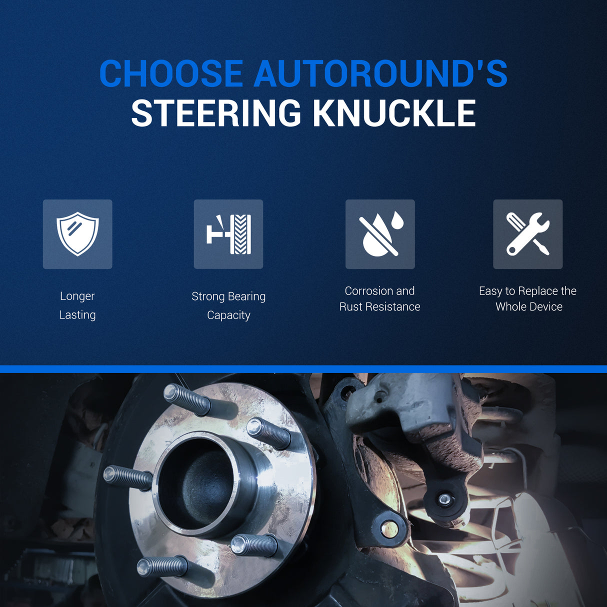 Front Right Steering Knuckle Assembly for 2012-2021 Chrysler 300, Dodge Challenger, Charger