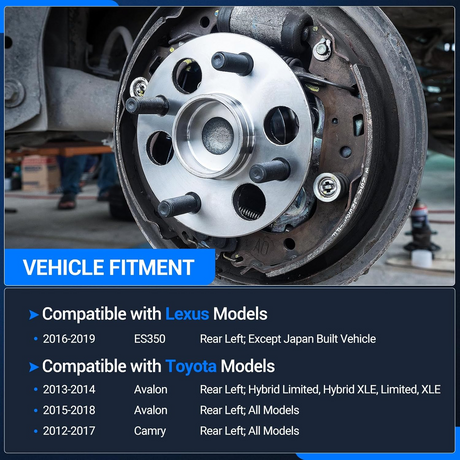 Rear Left Wheel Hub Bearing Assembly for 12-17 Toyota Camry/ 13-18 Avalon, 16-19 Lexus ES350