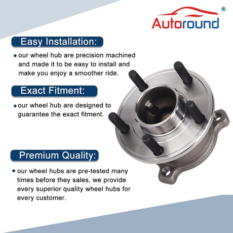 Rear Wheel Hub Bearing Hub Assembly for 13-19 Ford Escape/ 13-18 C-Max, 15-19 Lincoln MKC