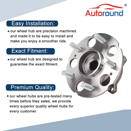 2Pcs Rear Wheel Hub and Bearing Assembly for 2013-2015 Acura RDX, 2012-2016 Honda CR-V, AWD Only