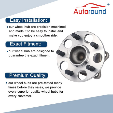 Rear Wheel Hub Bearing Assembly for 20&22 Toyota Corolla/16-22 Prius, 11-17 Lexus CT200h