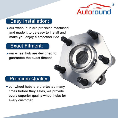 Front Wheel Hub Bearing Assembly for 13-19 Nissan Sentra/13-17 LEAF/13-19 NV200, Etc.