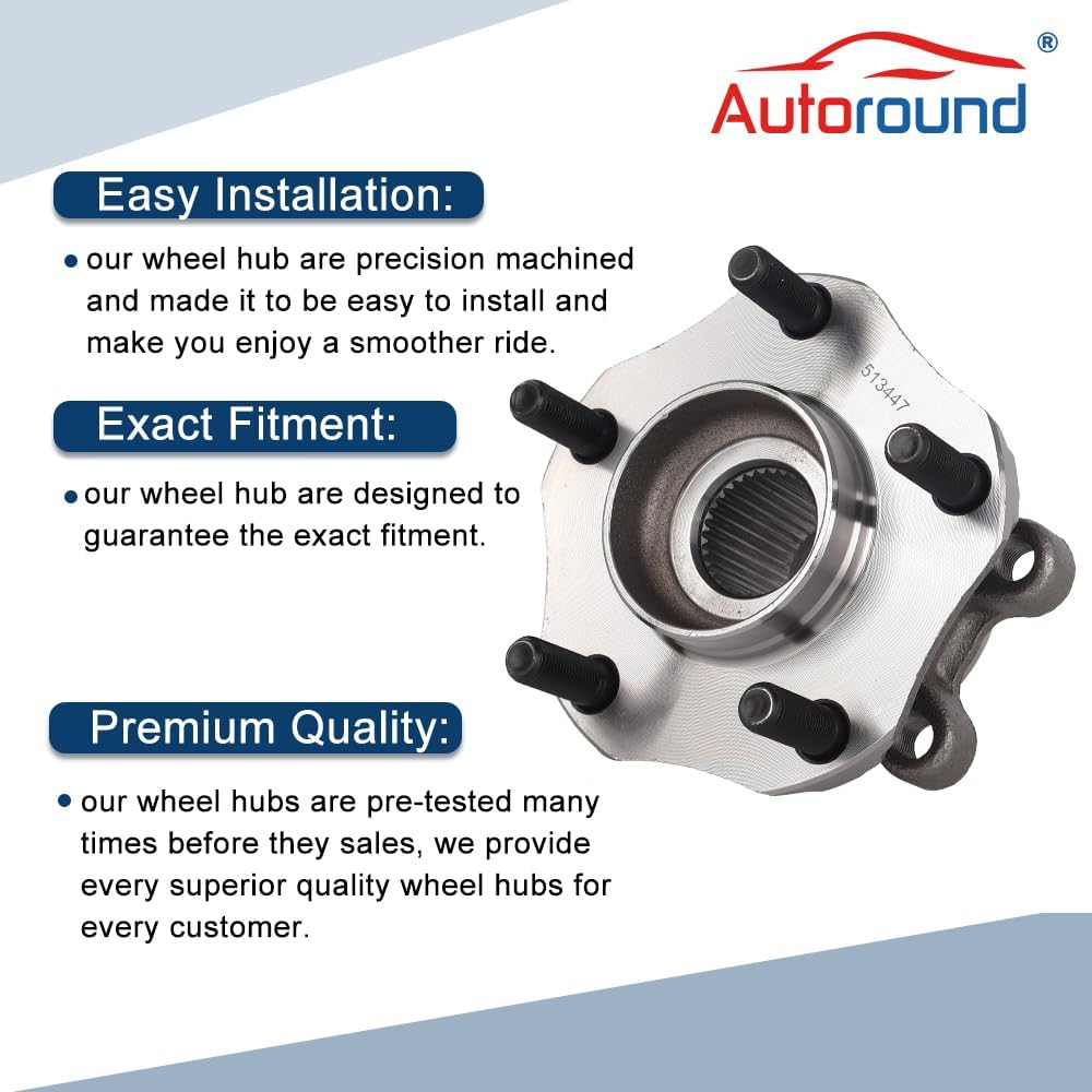 2Pcs Front Wheel Hub and Bearing Assembly for 2019-2023 Nissan Altima