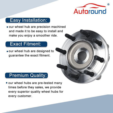 Front Wheel Hub Bearing Assembly for 2009-2011 Dodge Ram 2500 3500 4WD/ AWD