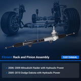 Power Steering Rack and Pinion for 2005-2010 Dodge Dakota, 2006-2009 Mitsubishi Raider