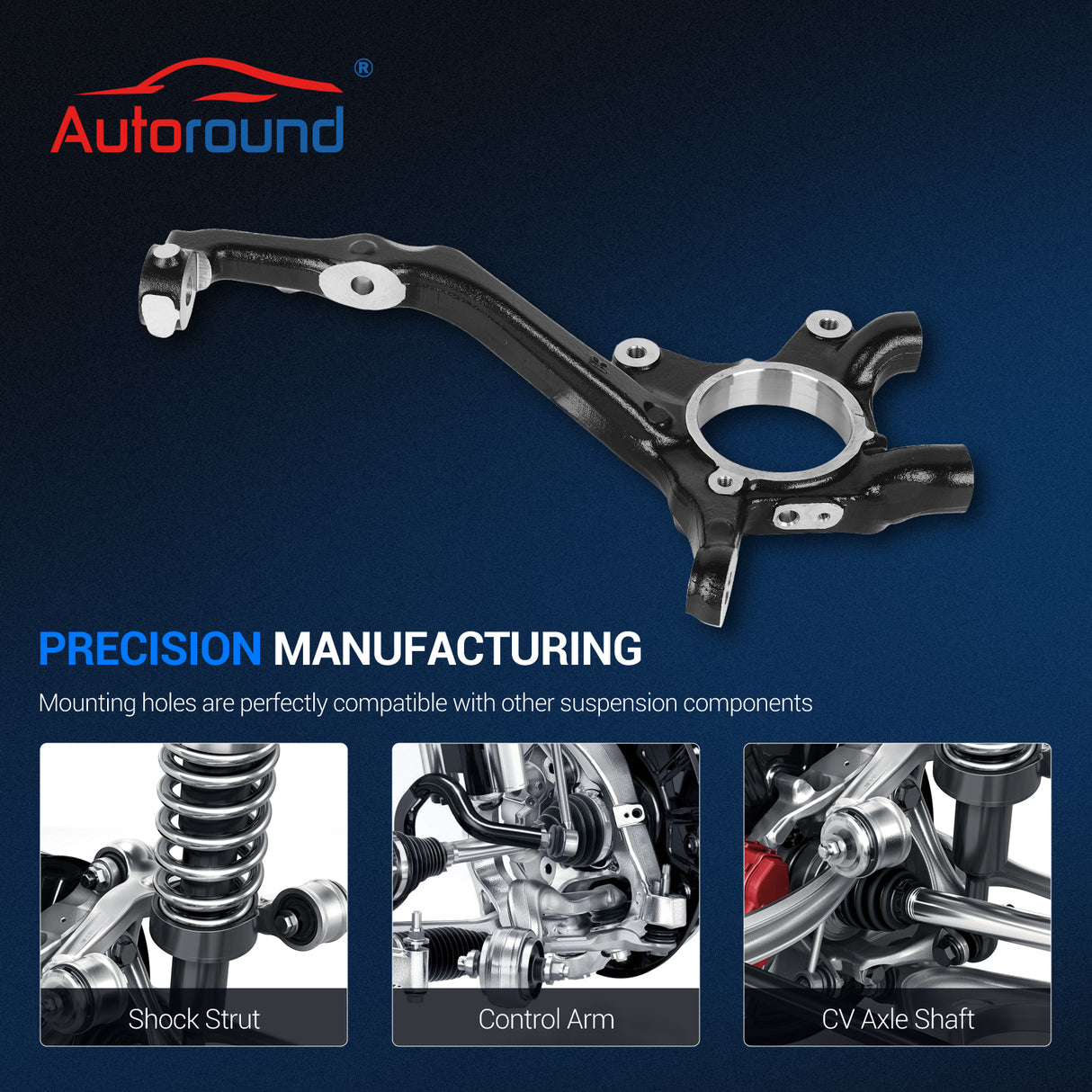 Front Right Steering Knuckle Assembly for 10-15 Lexus GX460, 03-15 Toyota 4Runner, 07-14 FJ Cruiser