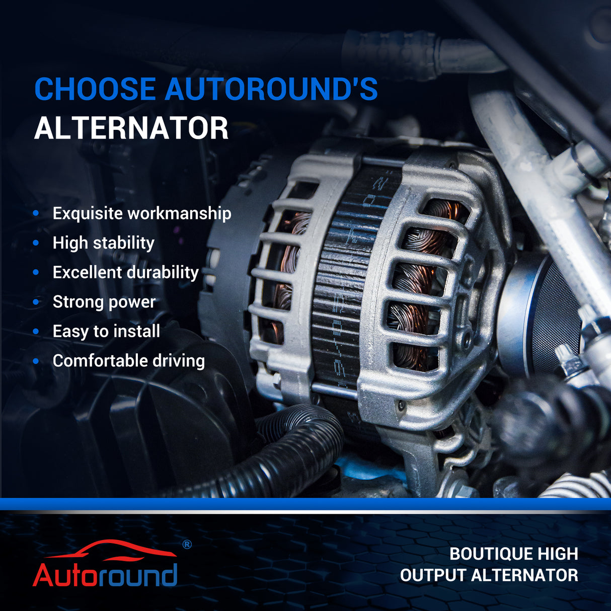 Alternator for 2002-2004 Cadillac, 2001-2004 Chevy #19244727