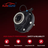 Black E-Coated 4WD Front Wheel Hub Bearing Assembly for 2006-2010 Hummer H3, 2009-2010 H3T