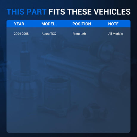 Front Driver Left CV Axle Shaft Assembly for 2004-2008 Acura TSX