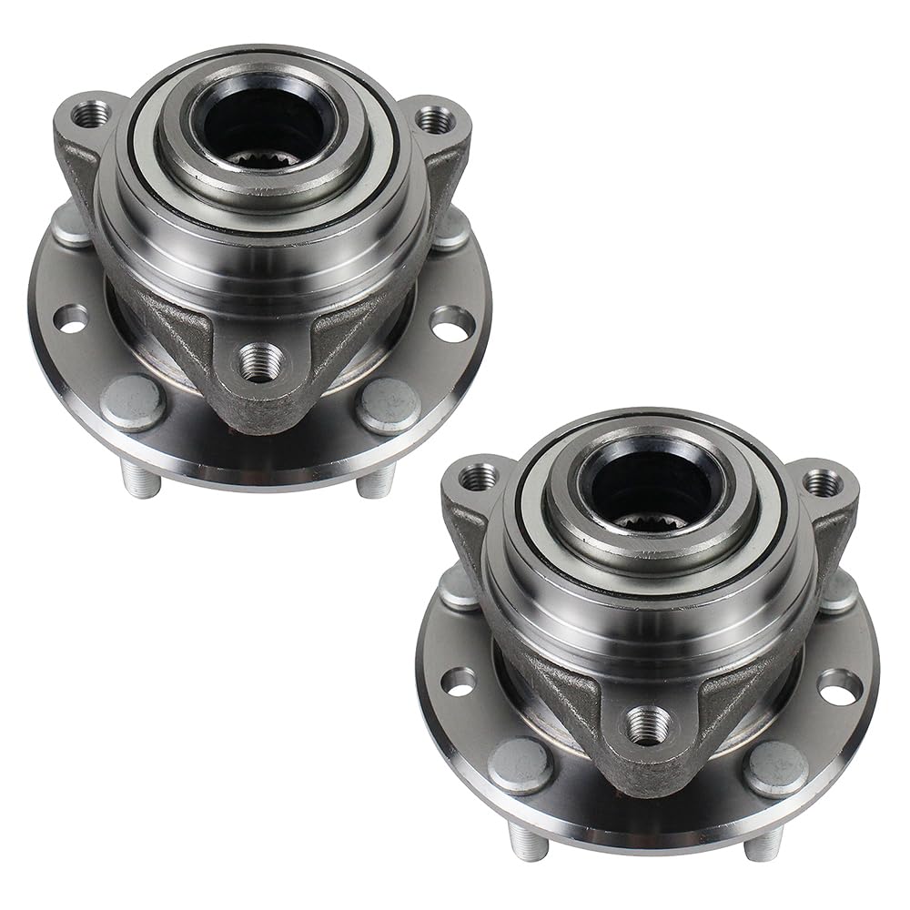 2Pcs Front and Rear Wheel Hub Bearing Assembly for 83-90 Chevy S10, GMC S15 (4WD), 84-96 Corvette, Etc.