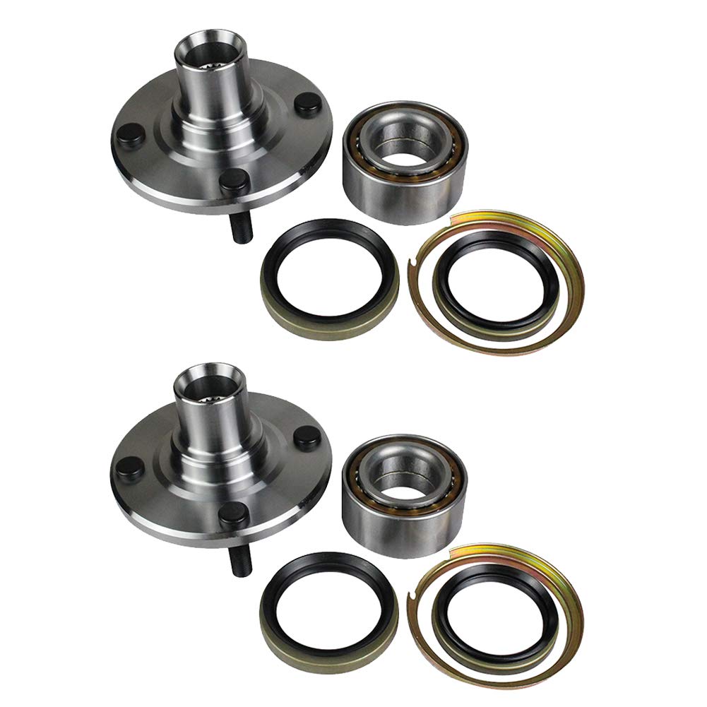 2Pcs Front Wheel Hub and Bearing Assembly