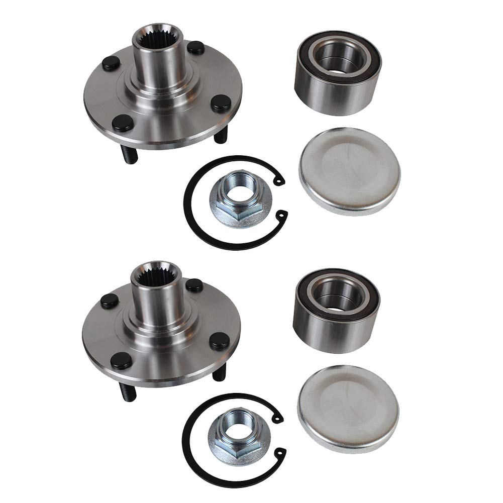 2Pcs Front Wheel Bearing and Hub Assembly Kit