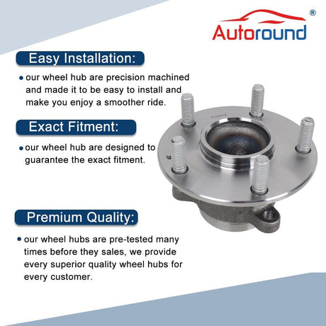 Rear Wheel Hub Bearing Assembly for 2016-2021 Honda Civic, 2019-2022 Insight