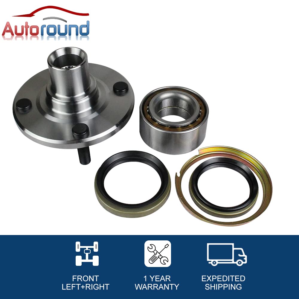 2Pcs Front Wheel Hub and Bearing Assembly