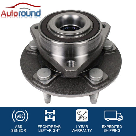 2Pcs Front & Rear Wheel Hub Bearing Assembly for 2008-2019 Cadillac, 2010-2019 Chevy