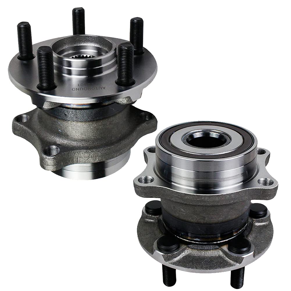 2Pcs Rear Wheel Hub and Bearing Assembly