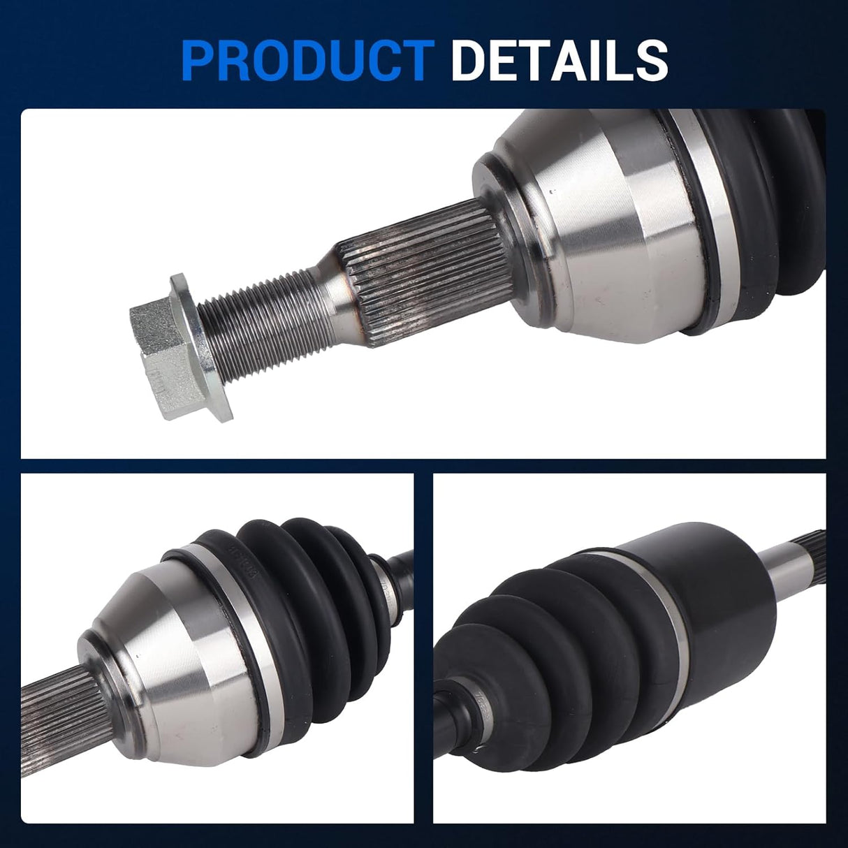 2Pcs Front CV Axle Shaft Assembly for 08-17 Buick, 09-17 Chevy, 07-17 GMC, 07-10 Saturn