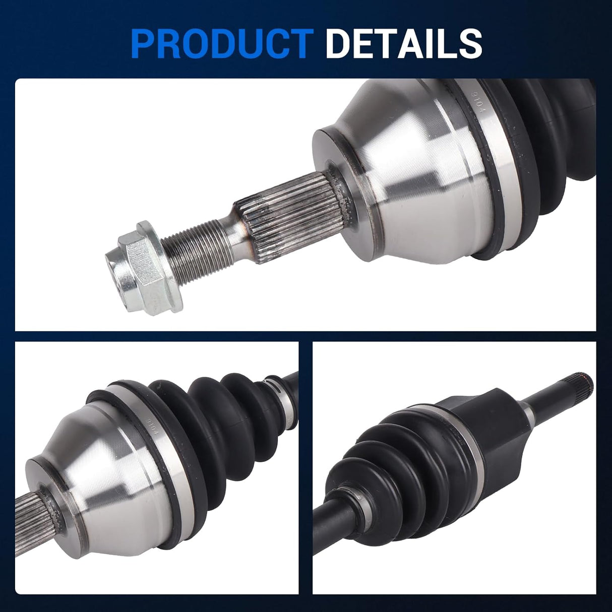 Front Left Driver Side CV Axle Shaft Assembly for 2013-2019 Ford Escape & 2013 Lincoln MKZ
