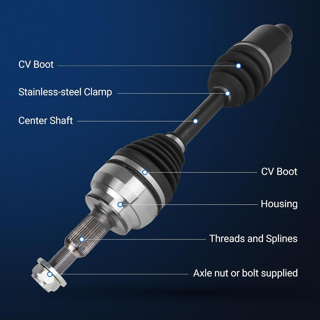 2Pcs Front CV Axle Shaft Assembly for 2002-2011 Dodge Ram 1500