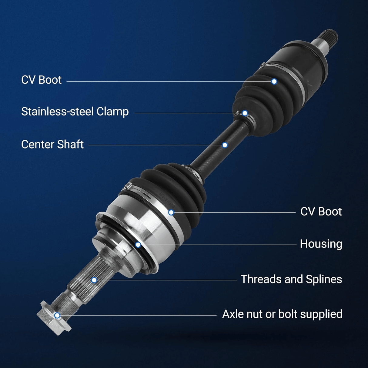 2Pcs Front CV Axle Shaft Assembly for 2003-2022 Lexus, Toyota