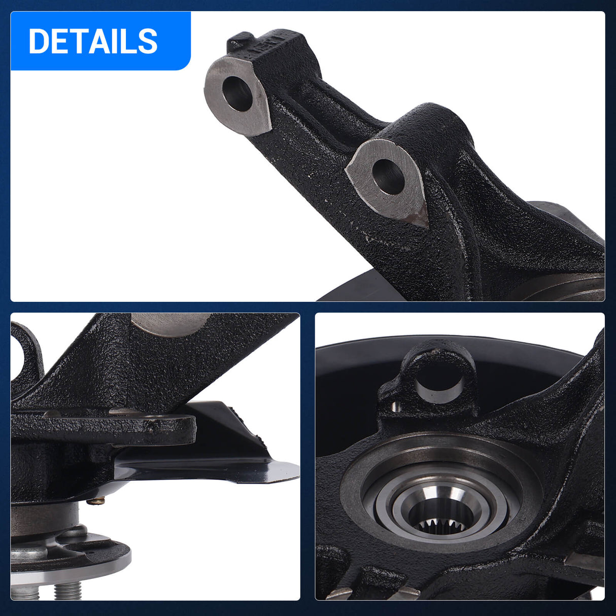 Front Right Passenger Side Steering Knuckle Assembly for 2003-2005 Honda Civic 1.7L L4