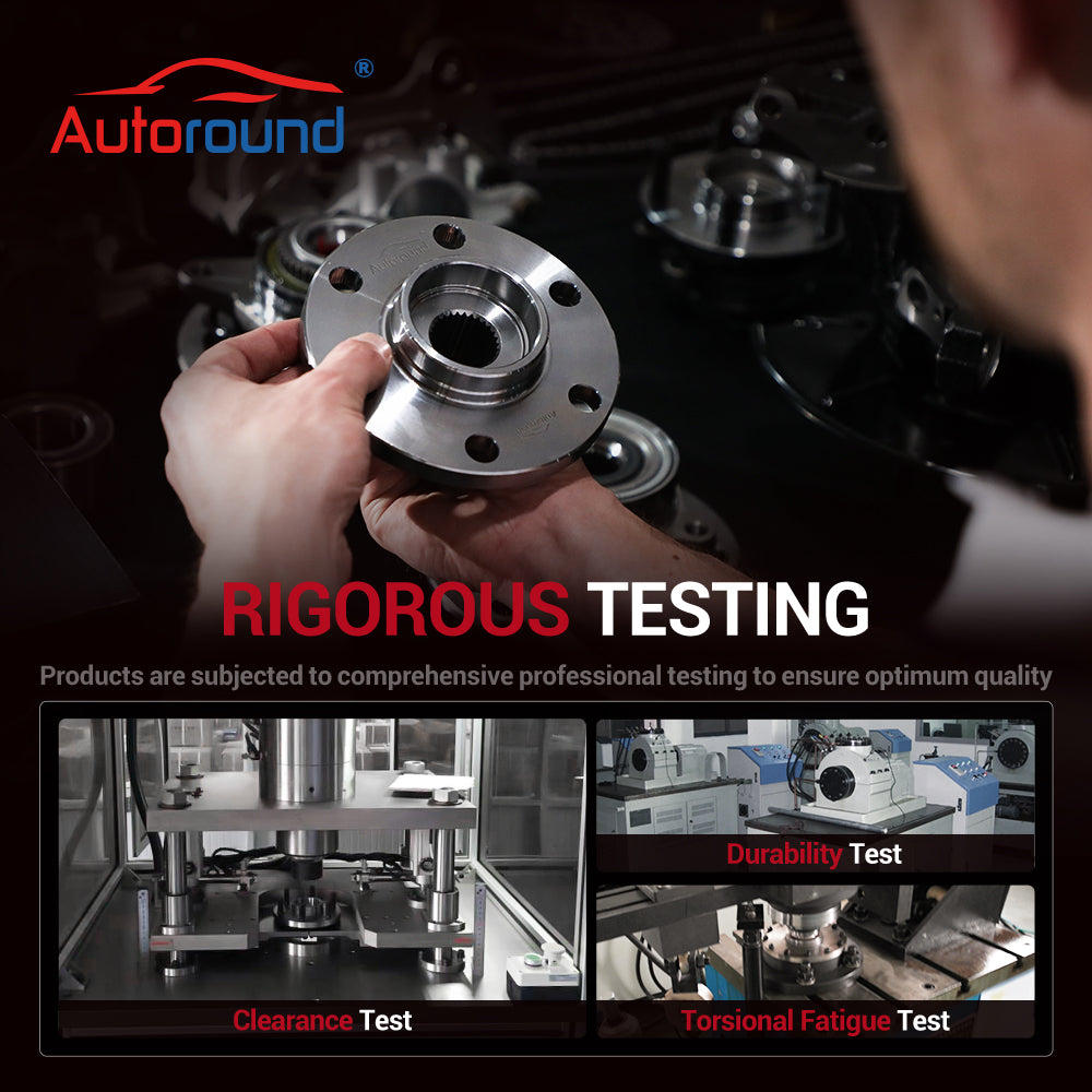 Black E-Coated 4WD Front Wheel Hub Bearing Assembly for 2006-2010 Hummer H3, 2009-2010 H3T