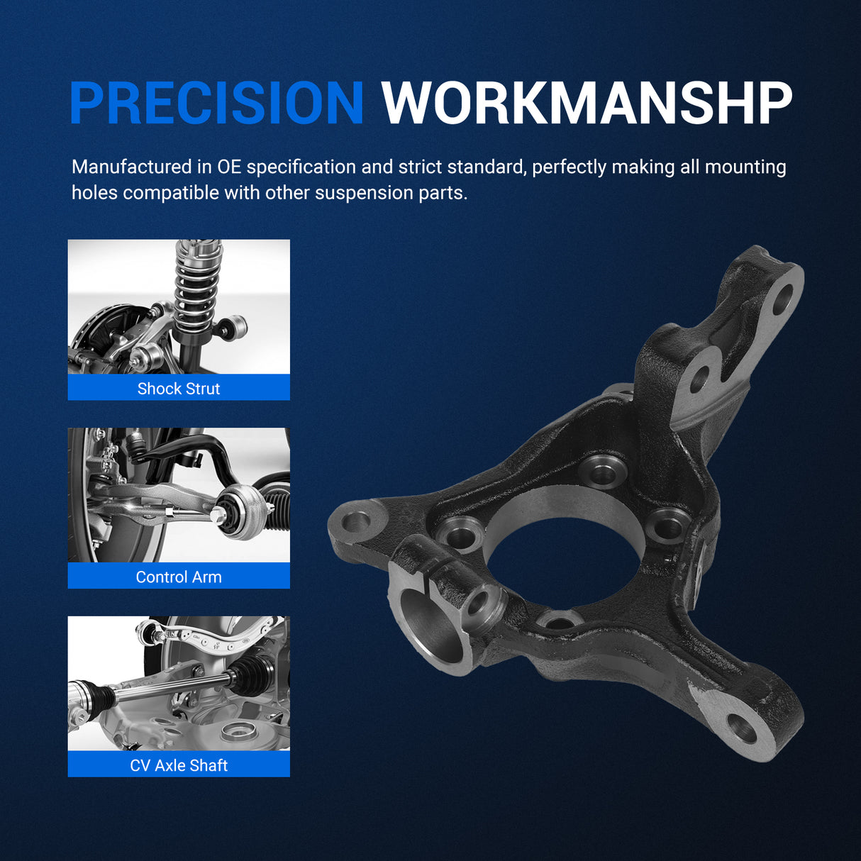 Front Steering Knuckle Assembly for 2005-2014 Subaru