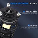 2Pcs Front Complete Shock Absorber for 2006-2011 Honda Civic