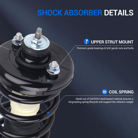 2Pcs Rear Complete Shock Absorber for 2008-2012 Honda Accord
