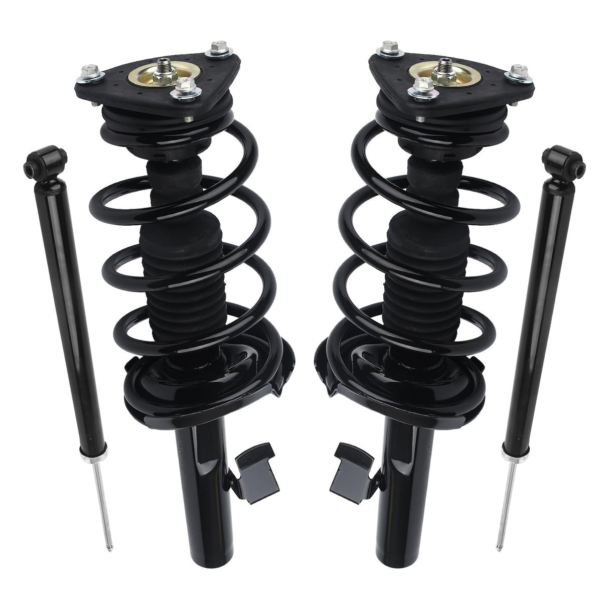 4Pcs Front & Rear Complete Shock Absorbers Strut Spring Assemblies for 2004-2010 Mazda