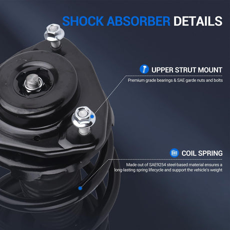 2Pcs Front Complete Shock Absorber for 2011-2014 Toyota Sienna