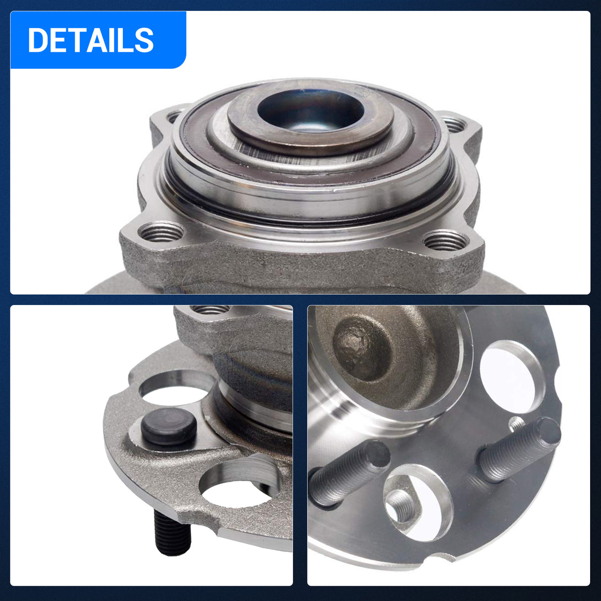 2Pcs 512344 Rear Wheel Bearing Hub Assembly for 2007-2015 Honda CR-V Crosstour (FWD)