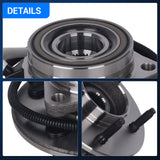 2Pcs 515010 Front Wheel Bearing & Hub Assembly for 1997-2000 Ford F-150 (4WD, 5-Lug w/ABS)