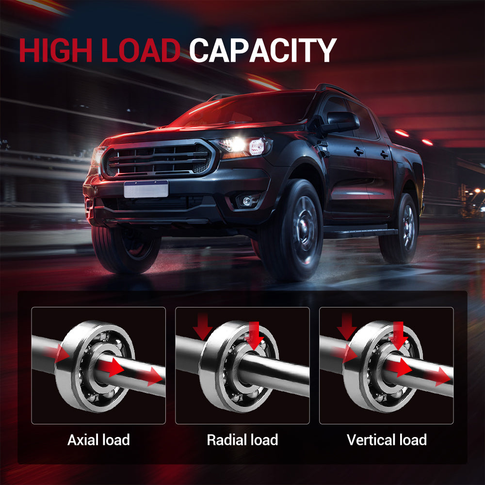 Black E-Coated 4WD Front Wheel Hub Bearing Assembly for 2006-2010 Hummer H3, 2009-2010 H3T