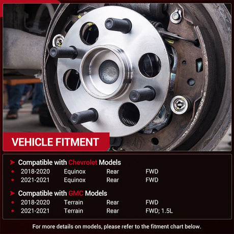 Rear Wheel Hub Bearing Assembly for 2018-2021 Chevy Equinox & GMC Terrain  FWD