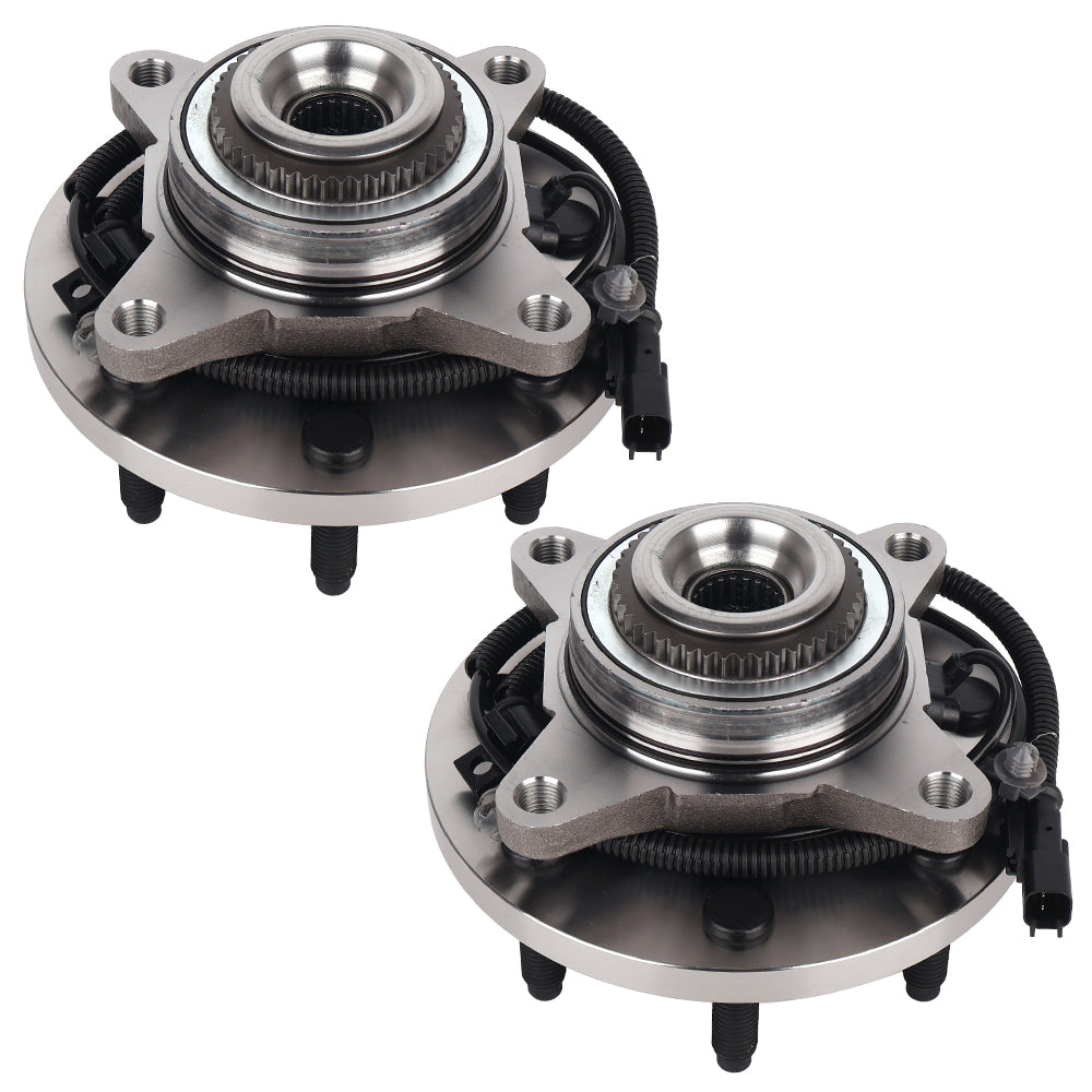 2Pcs Front Wheel Hub and Bearing Assembly for 2010-2014 Ford F-150, 4WD 7-Lugs w/ABS